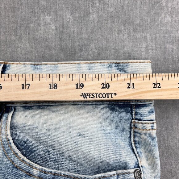 Rocawear Jeans Men 42W x 32L Blue Acid Wash Skinny High Rise Cotton Stretch - Picture 5 of 13